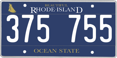 RI license plate 375755