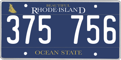 RI license plate 375756