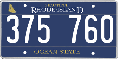 RI license plate 375760