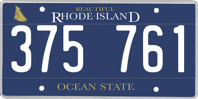 RI license plate 375761