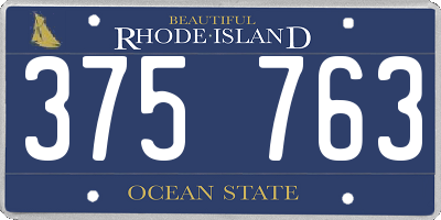 RI license plate 375763