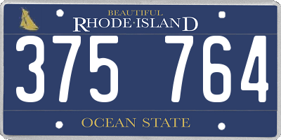 RI license plate 375764