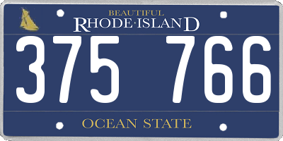 RI license plate 375766