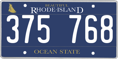 RI license plate 375768