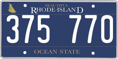 RI license plate 375770
