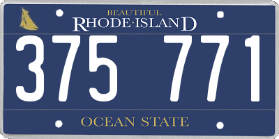 RI license plate 375771