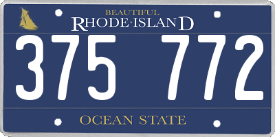RI license plate 375772