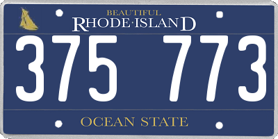 RI license plate 375773