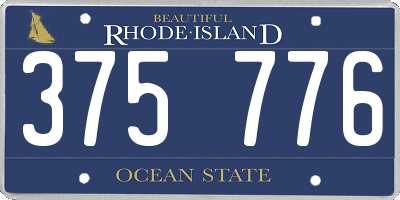 RI license plate 375776