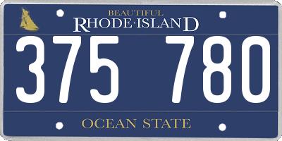 RI license plate 375780