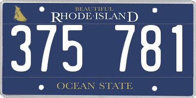 RI license plate 375781
