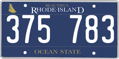 RI license plate 375783