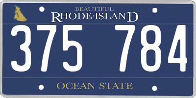 RI license plate 375784