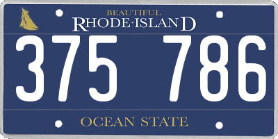 RI license plate 375786