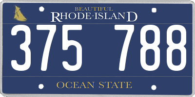 RI license plate 375788