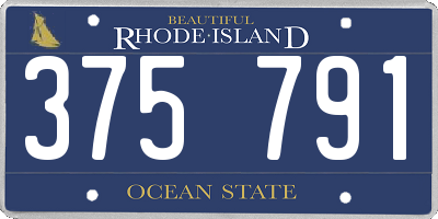 RI license plate 375791