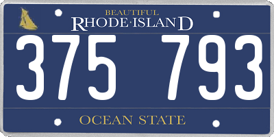 RI license plate 375793