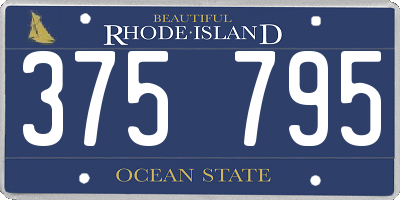 RI license plate 375795