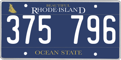 RI license plate 375796