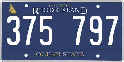 RI license plate 375797