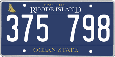 RI license plate 375798