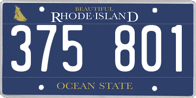 RI license plate 375801