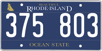 RI license plate 375803