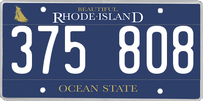 RI license plate 375808