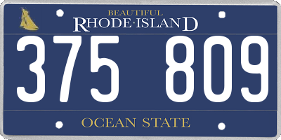 RI license plate 375809
