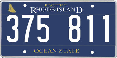 RI license plate 375811