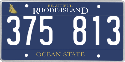 RI license plate 375813