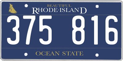 RI license plate 375816