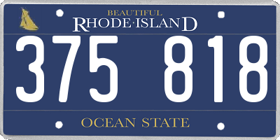 RI license plate 375818