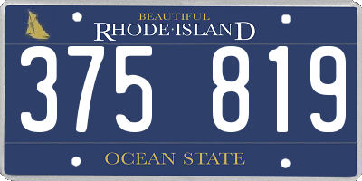 RI license plate 375819