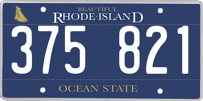 RI license plate 375821