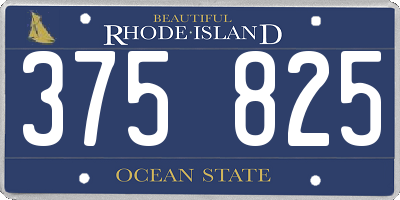 RI license plate 375825