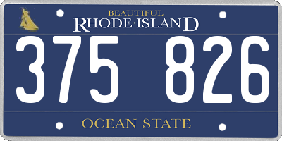 RI license plate 375826