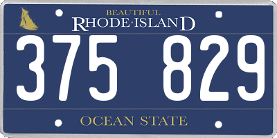 RI license plate 375829