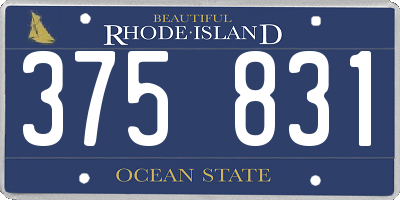 RI license plate 375831