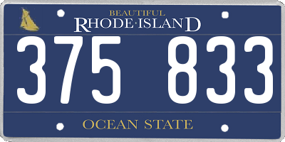 RI license plate 375833