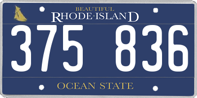 RI license plate 375836