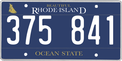 RI license plate 375841
