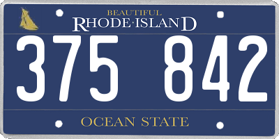 RI license plate 375842
