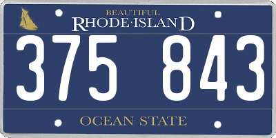 RI license plate 375843
