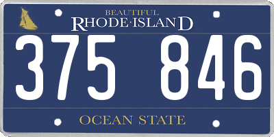 RI license plate 375846