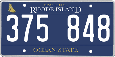 RI license plate 375848