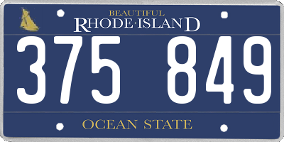 RI license plate 375849