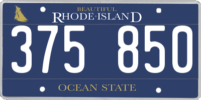 RI license plate 375850