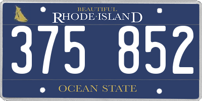 RI license plate 375852