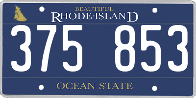 RI license plate 375853